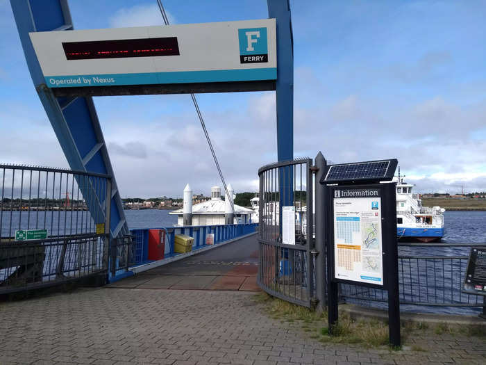 The ferry terminal was about a five-minute walk from the Metro station.