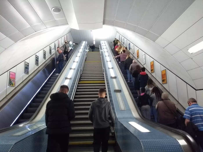 Like on other subway services, the underground stations have really long escalators to take you back to ground level.