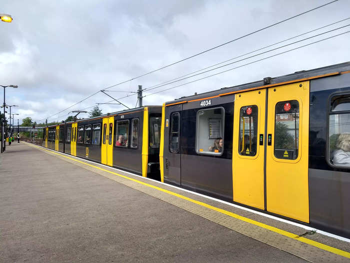 Unlike The Tube, both the track and the stations of the Tyne and Wear Metro are mainly overground.