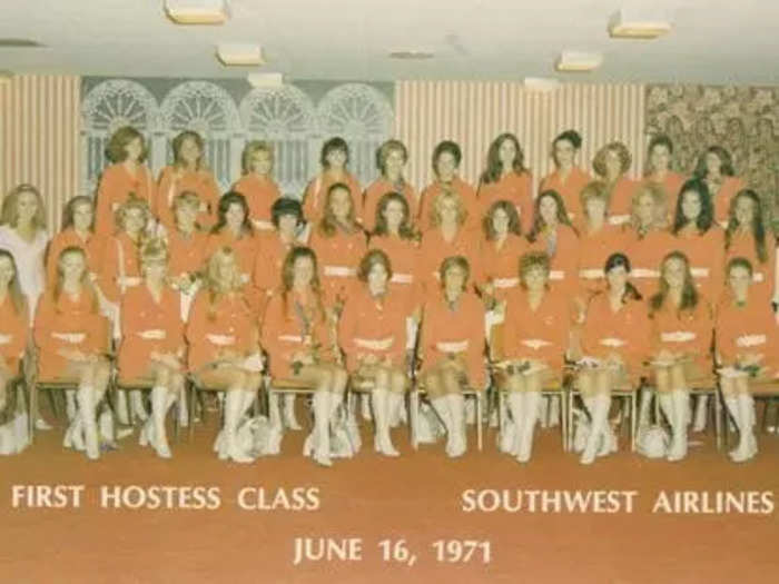 Kelleher dressed the flight attendants in a bright orange top, orange hot pants, a white belt around the hips, and white side-laced go-go boots. He also pushed for a laid-back, casual inflight experience and only hired female hostesses who were fun, engaging, and had a sense of humor.