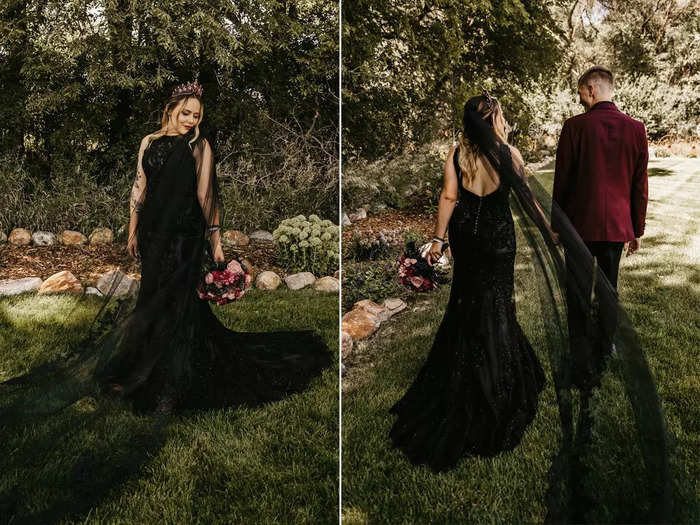 Some brides transform white dresses into the black gowns of their dreams.