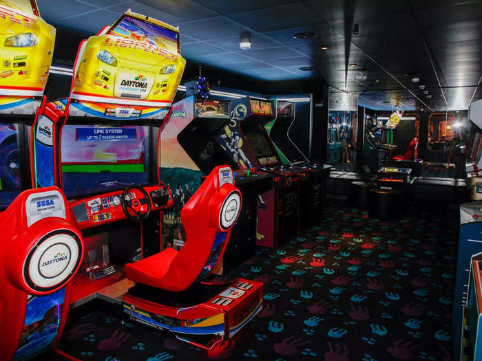 And imagine playing in the arcade or at the casino with no children running around. Luxury!