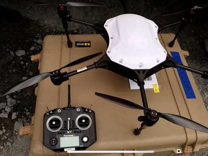 THOR is also equipped with an onboard tethered drone to enable widespread wireless network coverage, similar to AT&T