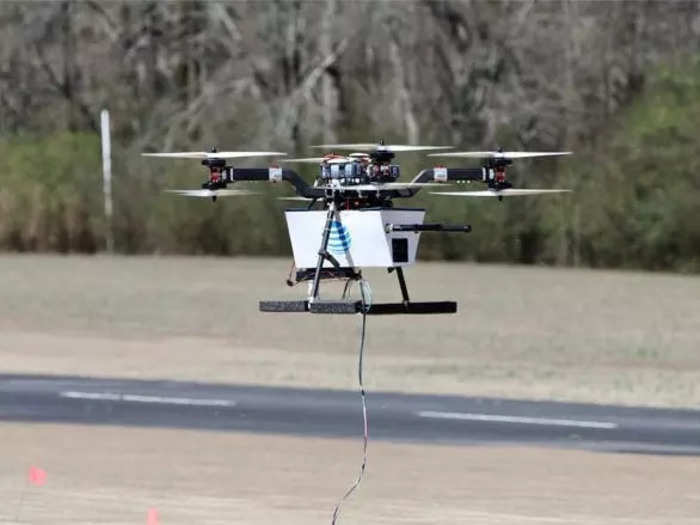 In 2017, AT&T deployed its Flying Cell-On-Wheels, dubbed Flying COWs, which are hovering drones that provide widespread LTE coverage after natural disasters, like hurricanes Maria, Matthew, and Ida.