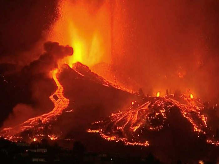 Canary Islands president Angel Victor Torres said at a press conference that between 600 million to 700 million cubic feet of lava has emerged so far from the eruption.