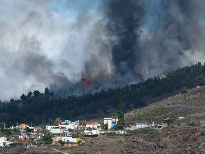 Authorities first confirmed the eruption at 3:12 p.m.