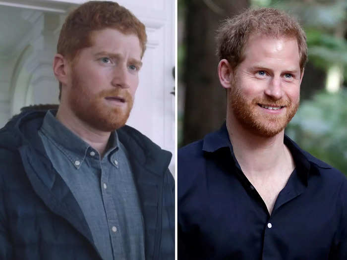 Jordan Dean played Prince Harry in "Harry and Meghan: Escaping the Palace."