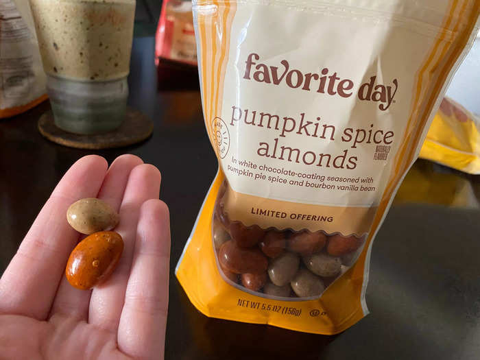 I thought the pumpkin-spice almonds were a little overwhelming.