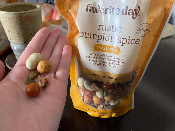 The rustic pumpkin-spice trail mix had a good sweet-to-salty ratio.