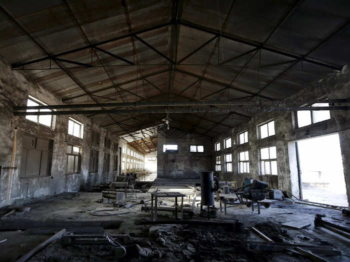 This brick factory on the outskirts of Beijing, China, was shut down to reduce pollution in the area.