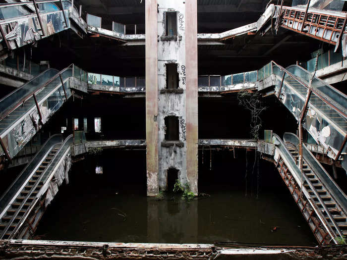 This New World department store in Bangkok, Thailand, closed down in 1997.