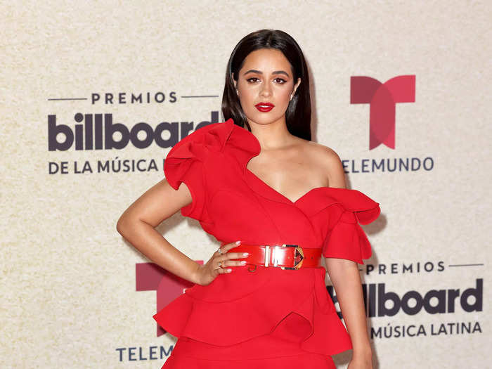 Camila Cabello brought the drama in a ruffled Elie Saab dress and matching Femme heels. She accessorized with Grace Lee and Katkim jewelry.