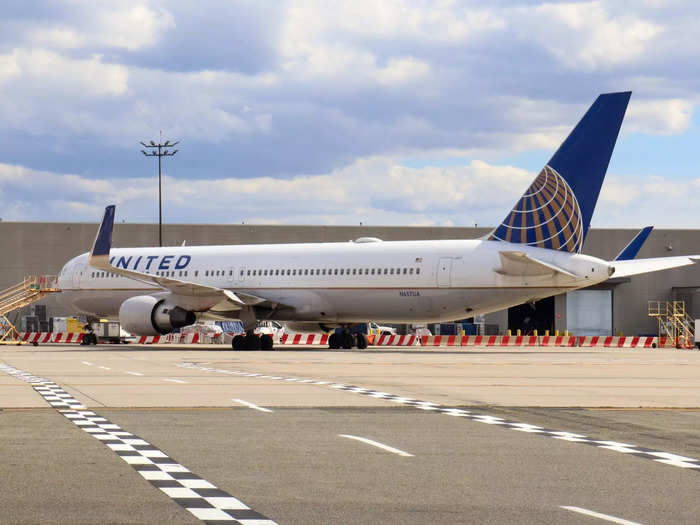 United Airlines offers the closest rival on its premium-configured Boeing 767-300ER with seat pitches varying between 31 and 34 inches for economy seats and 18.5 inches of pitch, according to SeatGuru. The 34-inch pitch seats are paid, extra-legroom "Economy Plus" seats.