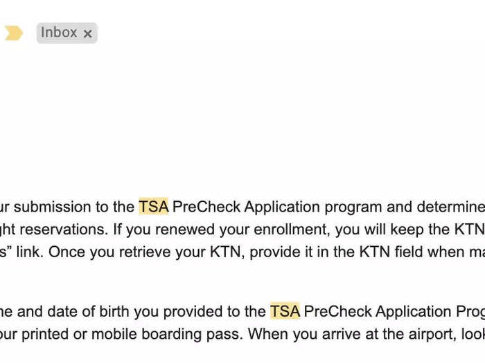 Just a day later, I was notified by the TSA that I was eligible for PreCheck.