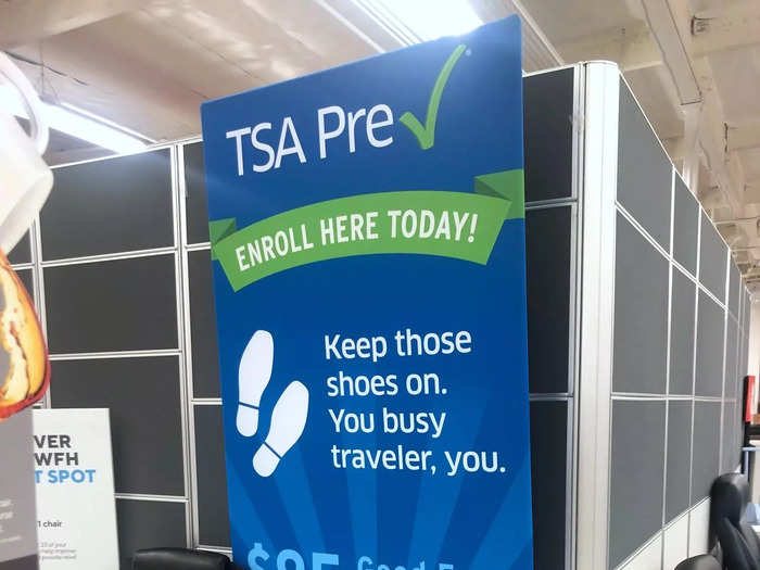 After wandering past the printers and shredders, I stumbled on a TSA PreCheck sign.