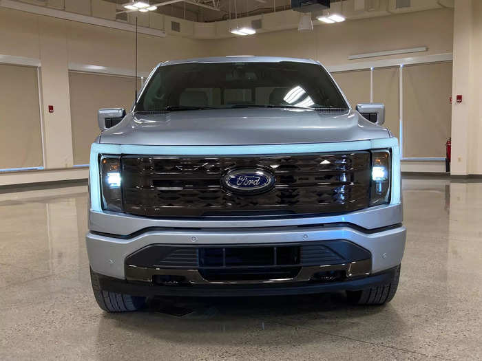 The Lightning also gets an LED light bar spanning the entire width of the truck in front.