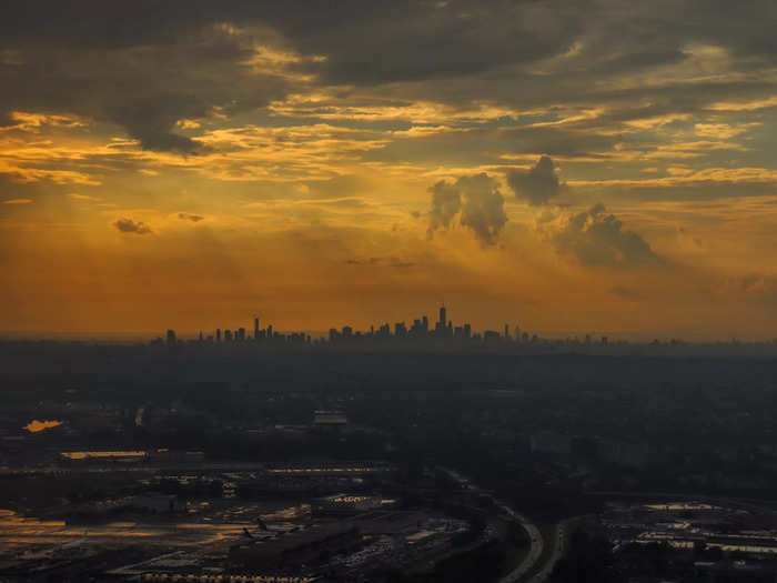 The storm did, however, make for some great views as we blasted out of New York.