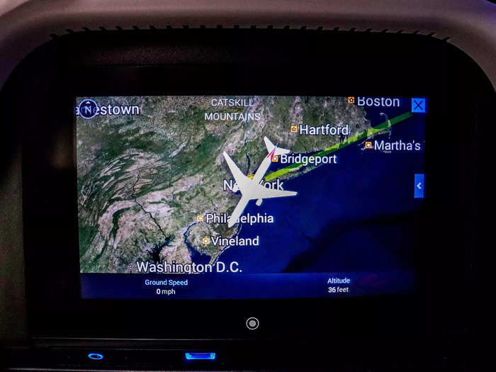 The moving map proved handy during the flight to keep track of our location.