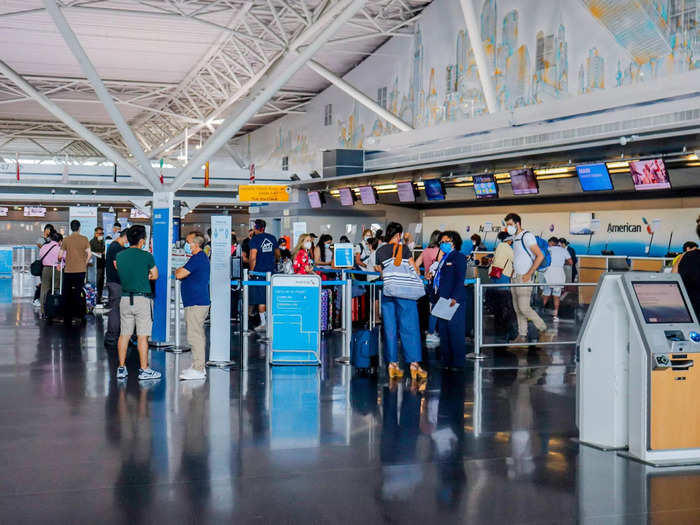 For those checking a bag, though, there was a bit of a line, as is usually the case in international terminals. I was glad to have only brought a carry-on.