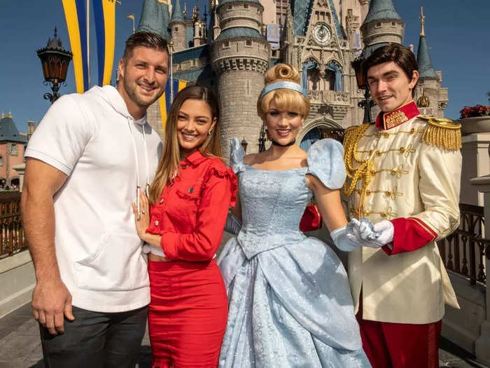 Tim Tebow and model Demi-Leigh Nel-Peters celebrated their engagement at Walt Disney World in January 2019.