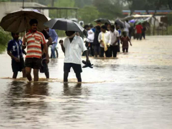 Flooding in different areas of Visakhapatnam