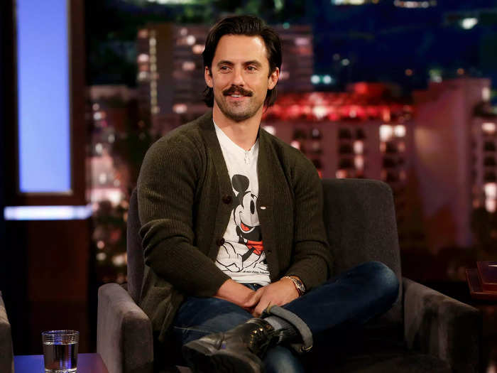 Milo Ventimiglia rocked a Mickey Mouse shirt when he appeared on "Jimmy Kimmel Live!" to talk about his love for Disney.