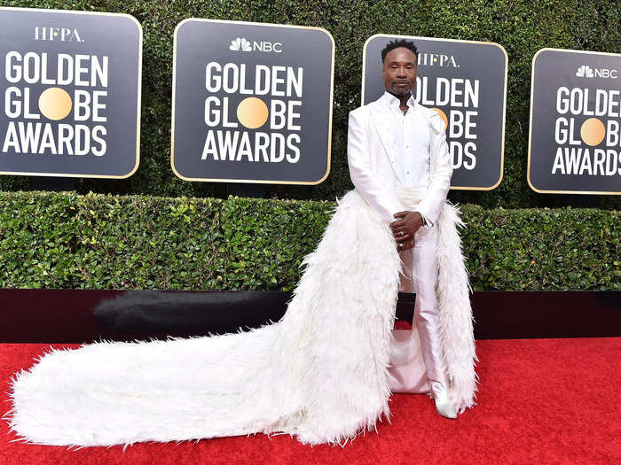 For the Golden Globes in 2020, Porter wowed in an all-white outfit.