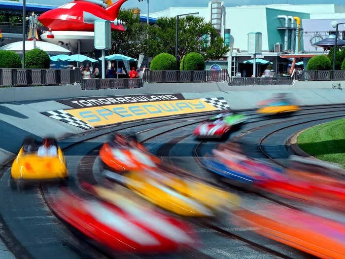 The Tomorrowland Speedway - a version of Disneyland