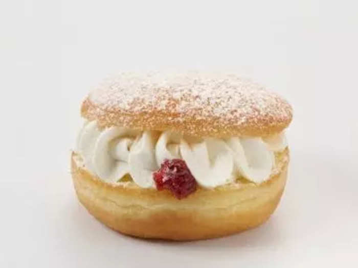 Jam and cream doughnut in the United Arab Emirates