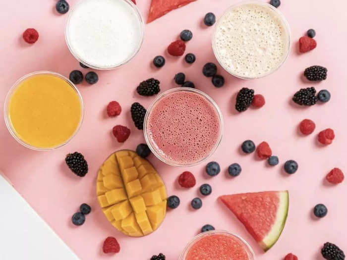 Pina colada, watermelon, mango, and berry freezes at Dunkin