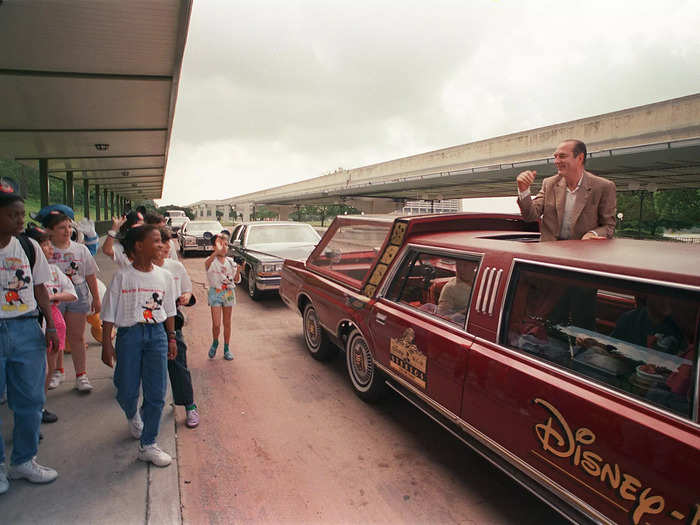 You never know who you might run into at Disney World. These kids happened to see then-Parisian mayor Jacques Chirac during a 1989 visit.