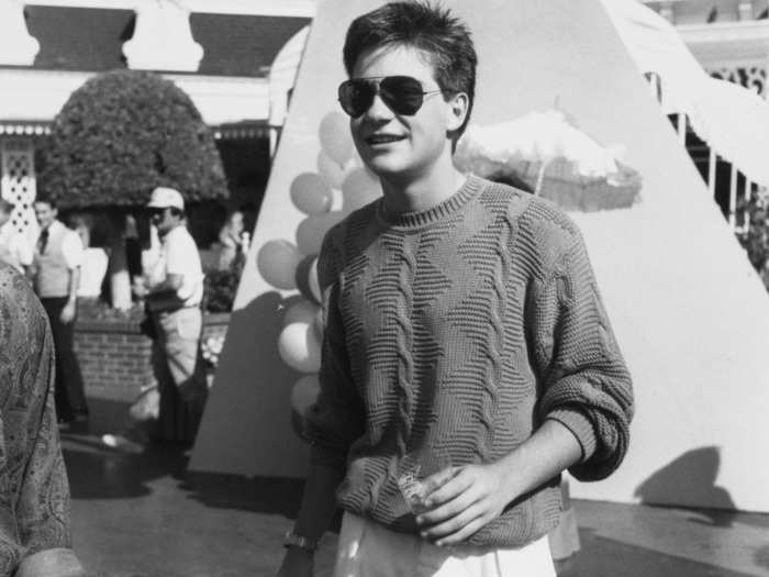 Jason Bateman is famously obsessed with Disney - here he is at the Orlando park in 1986.