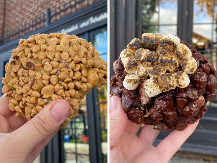 The peanut butter and rocky-road cookies weren