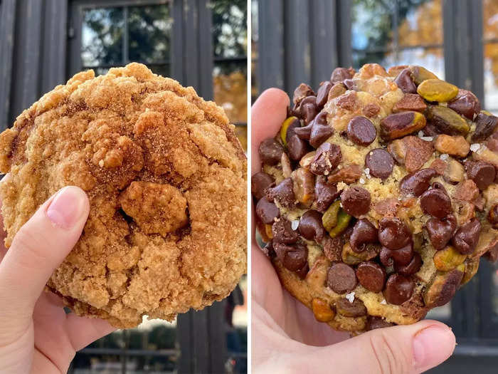 My favorite cookies by far were the pistachio-toffee and coffee-cake versions.