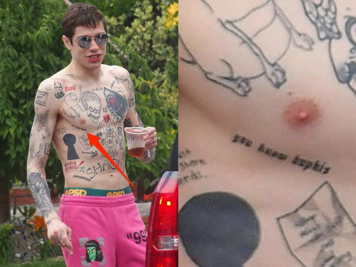 He has a tattoo of the phrase, "You know bupkis."