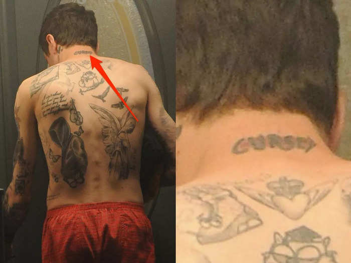 He covered the "mille tendresse" tattoo that he got with Ariana Grande with the word "cursed."