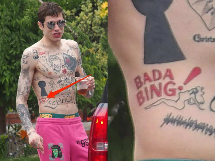 Davidson has a tattoo inspired by the hit HBO show "The Sopranos."