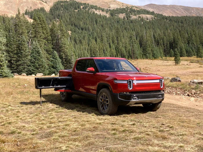 Electric-adventure-vehicle maker Rivian first showed off its Camp Kitchen feature at an expo years ago.