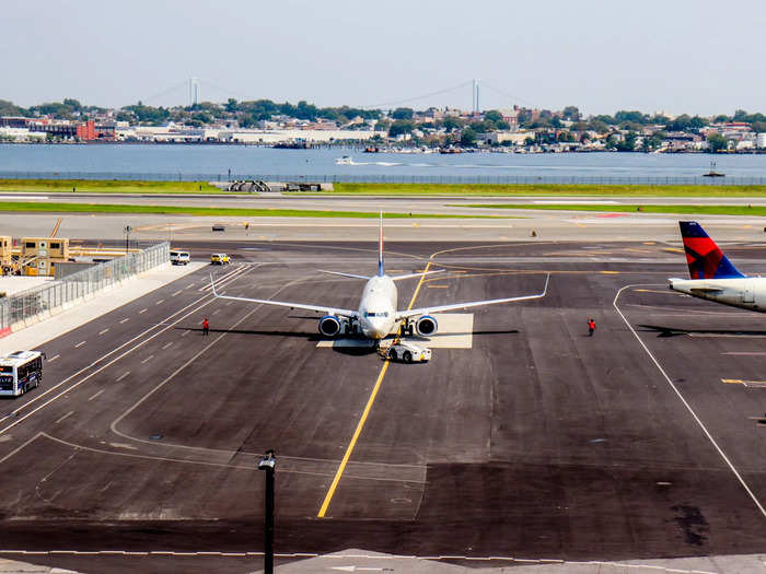 Dual taxi lanes will be constructed in between concourses. Multiple planes can be taxing in and out of an alleyway without having to stop and wait if, say, one aircraft is still pushing back from its gate.