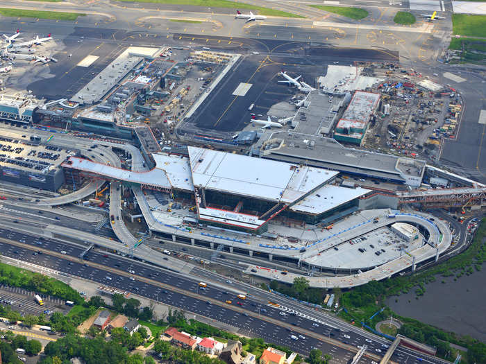 But just a few hundred feet away from Terminal B, the largest carrier at LaGuardia is getting ready to unveil the first stage of a new terminal of its own.