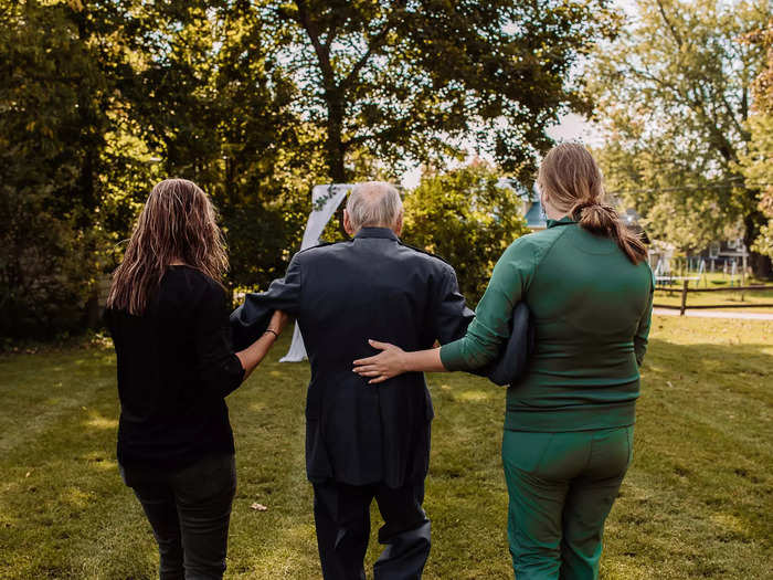 On their 77th anniversary, staff members at St. Croix Hospice helped them recreate their 1944 nuptials and take the wedding photos they never had.