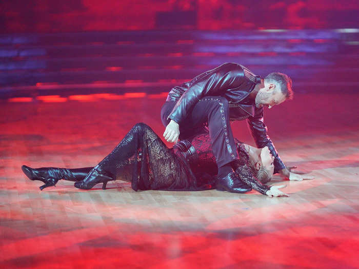 SAFE: Real-life couple Brian Austin Green and Sharna Burgess also scored 19 out of 30 for their tango to "Till The World Ends."