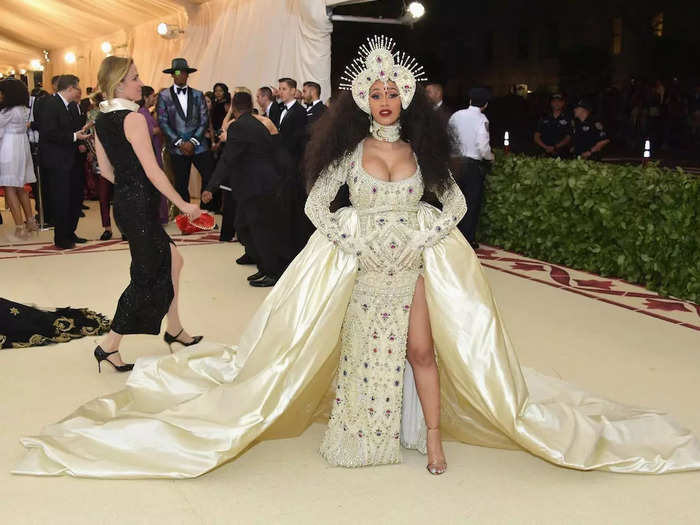 Cardi was an ethereal knockout at her first Met Gala in 2018.