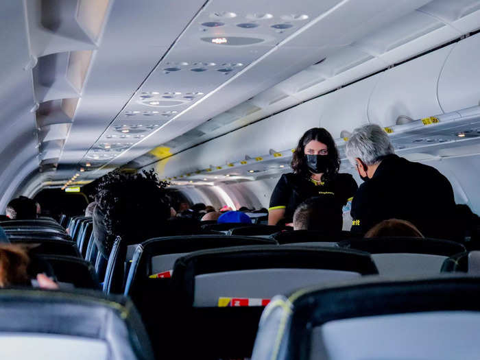 Flight attendants started the in-flight service and brought around a trolley this time. I once again declined, having eaten in the airport.