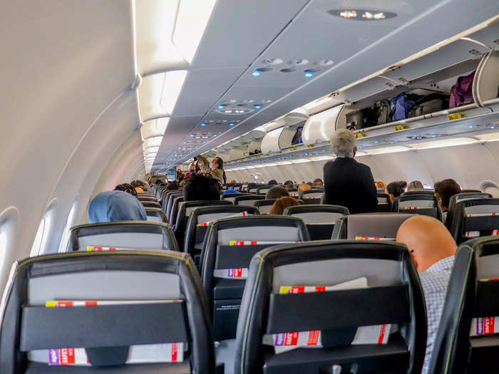 Boarding went smoothly and those that were forced to check their bags, or pay the carry-on fee, soon filed onto the plane.