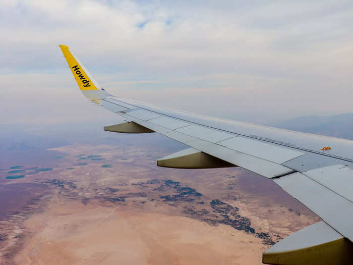 So far, I was holding to my initial fare of $34.57 and no more. We began our descent into Las Vegas shortly after flight attendants finished taking orders.