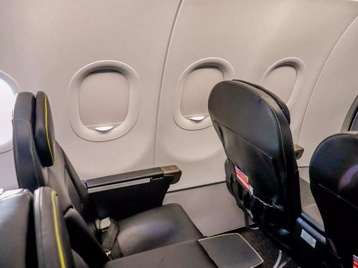 There are no additional perks besides a larger seat with extra legroom but it did look comfortable. Upgrade bids for this seat started at $26 for the Santa Ana-Las Vegas flight and $31 for Las Vegas-Newark.