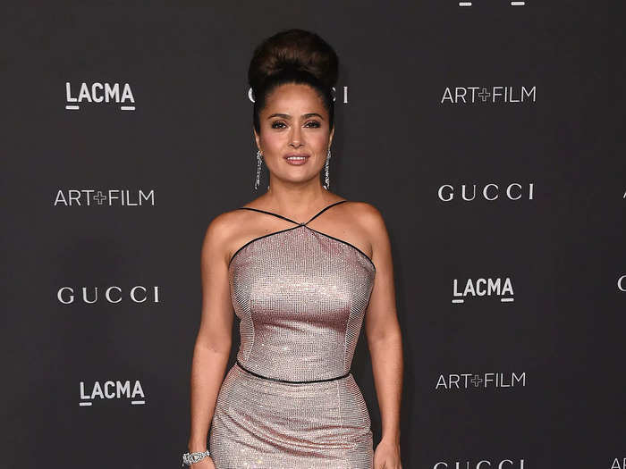 She wore a shimmering dress with thin, criss-cross straps to the 2019 LACMA Art and Film Gala.