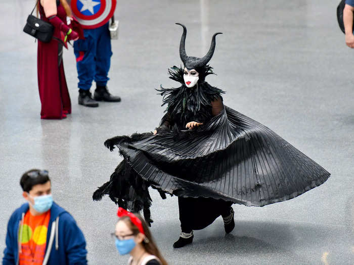 This Maleficent cosplay is gorgeous.