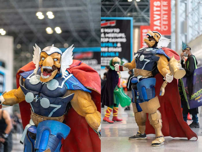 This elaborate costume of Marvel character Beta Ray Bill took a month-and-a-half to create.